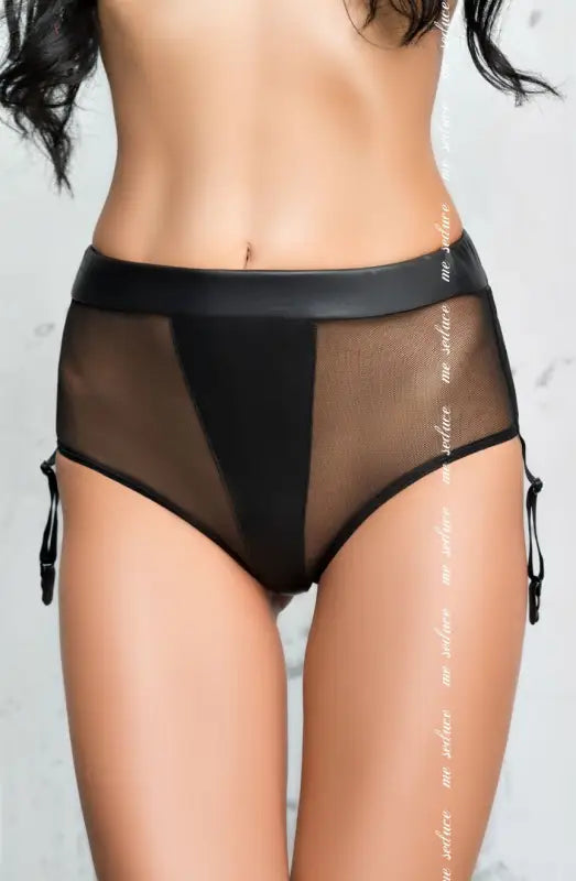 Indulge in Sensuality with Sexy Ina Knickers Black in Tulle Mesh