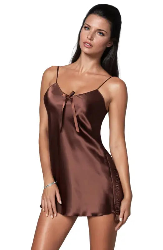 Irall Aria Nightdress Chocolate Exudes Timeless Elegance and Charm