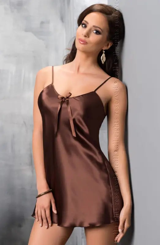 Irall Aria Nightdress Chocolate Exudes Timeless Elegance and Charm