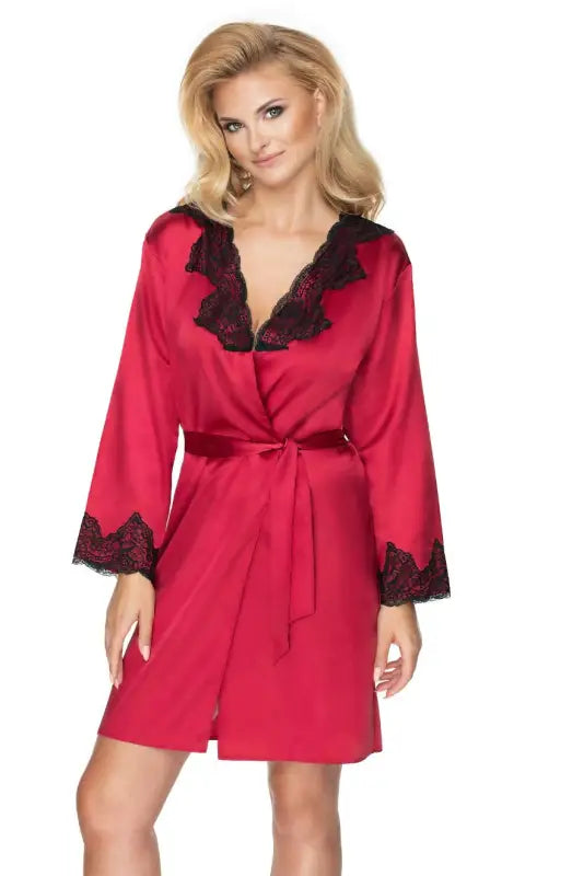 Irall Juniper Burgundy Dressing Gown Unveiling Sensual Elegance