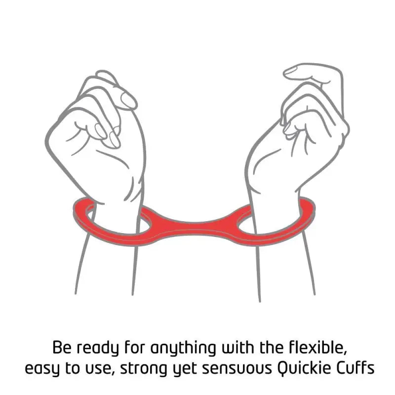 Large Red Ankle Quickie Cuffs for Comfortable Restraint