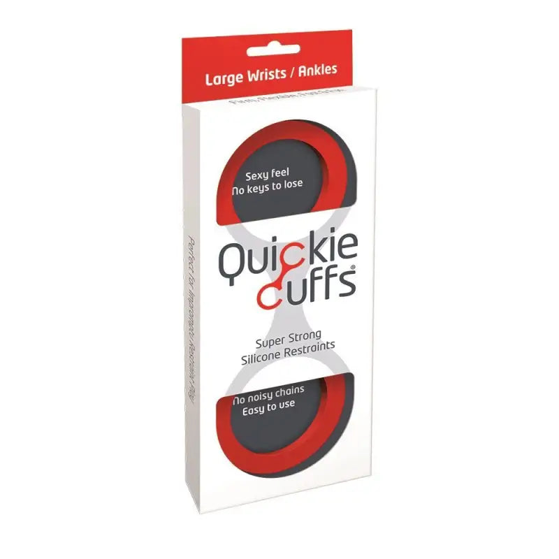 Large Red Ankle Quickie Cuffs for Comfortable Restraint
