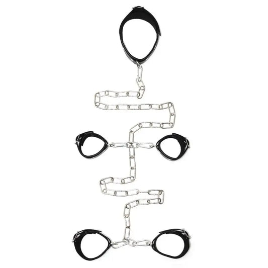 Leather Female Hand and Foot Cuffs for Ultimate Bondage Adventures