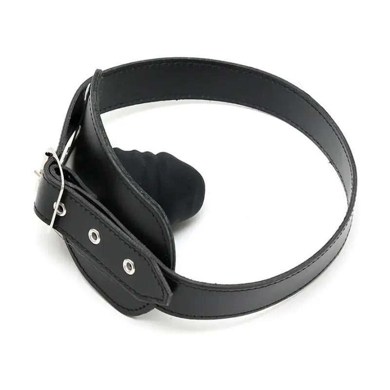 Leather Penis Gag with Adjustable Buckle for Wild Adventures