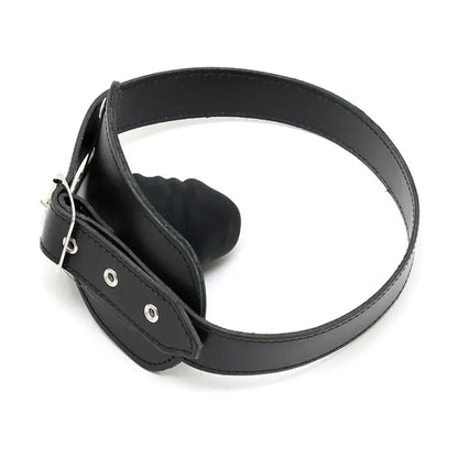 Leather Penis Gag with Adjustable Buckle for Wild Adventures