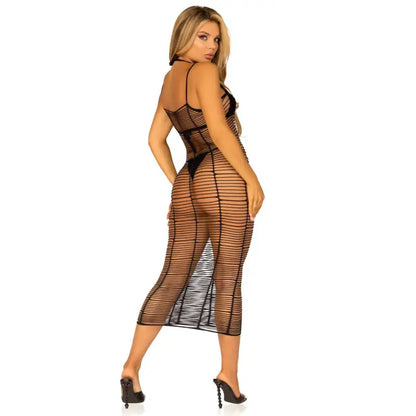 Leg Avenue Horizontal Net Maxi Dress for UK Sizes 6 to 12