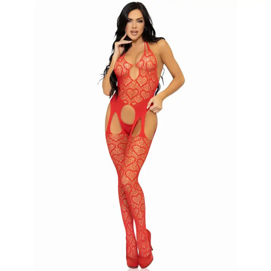 Leg Avenue Net Suspender Body UK Size 6 to 12 in Seamless Net