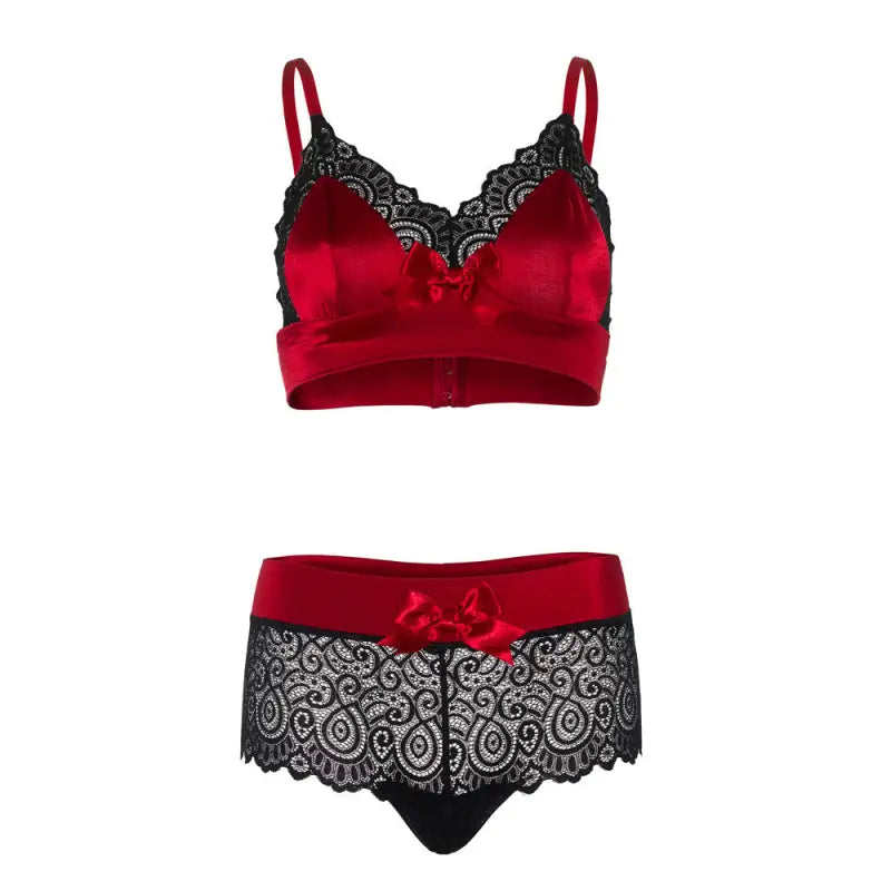 Leg Avenue Satin Spandex Bralette String Set for Ultimate Comfort