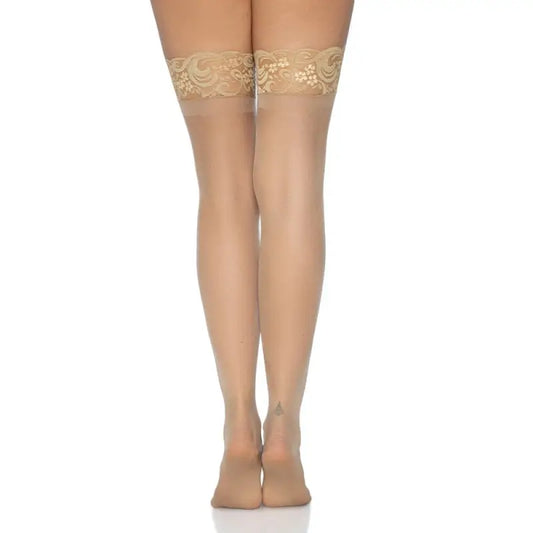 Leg Avenue Stay Up Sheer Thigh Hold Ups in Nude for UK Sizes 6 to 12