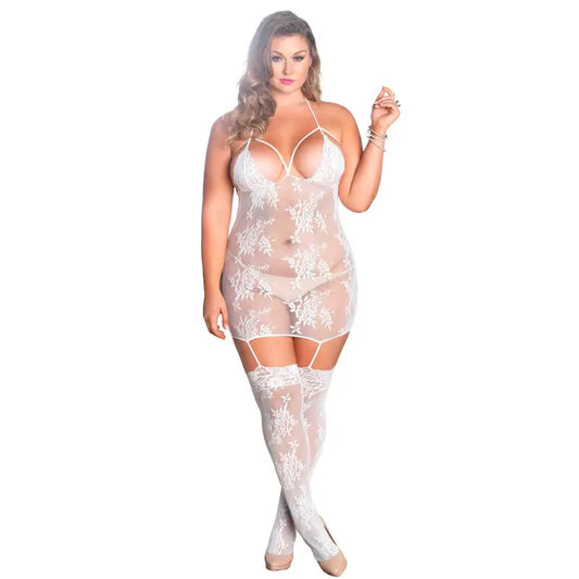 Leg Avenue Strappy Plus Size Suspender Dress