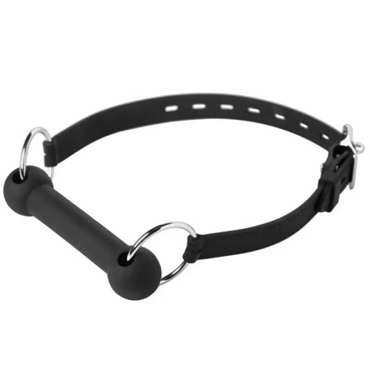 Lockable Silicone Horse Bit Gag for Bondage Enthusiasts