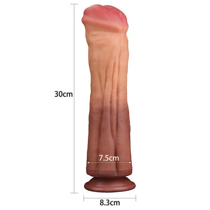 Lovetoy 12 Inch Dual Layered Silicone Horse Cock for Ultimate Pleasure