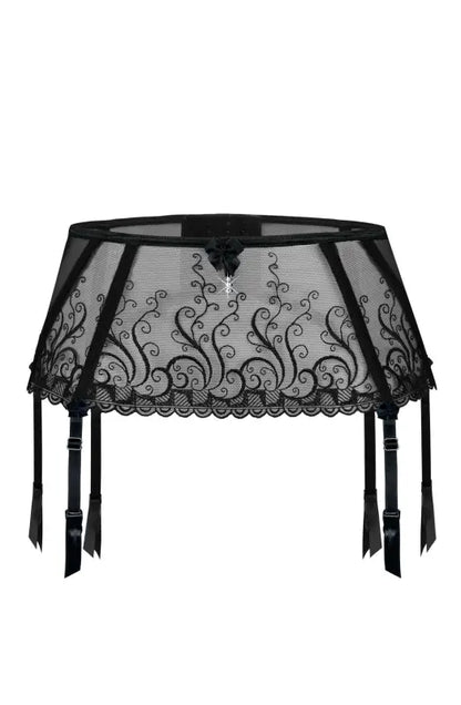 Luxurious Roza Anuk Suspender Belt Black for Ultimate Comfort