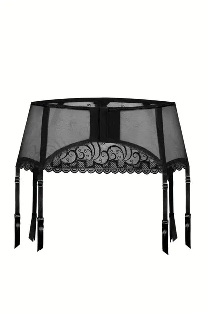 Luxurious Roza Anuk Suspender Belt Black for Ultimate Comfort