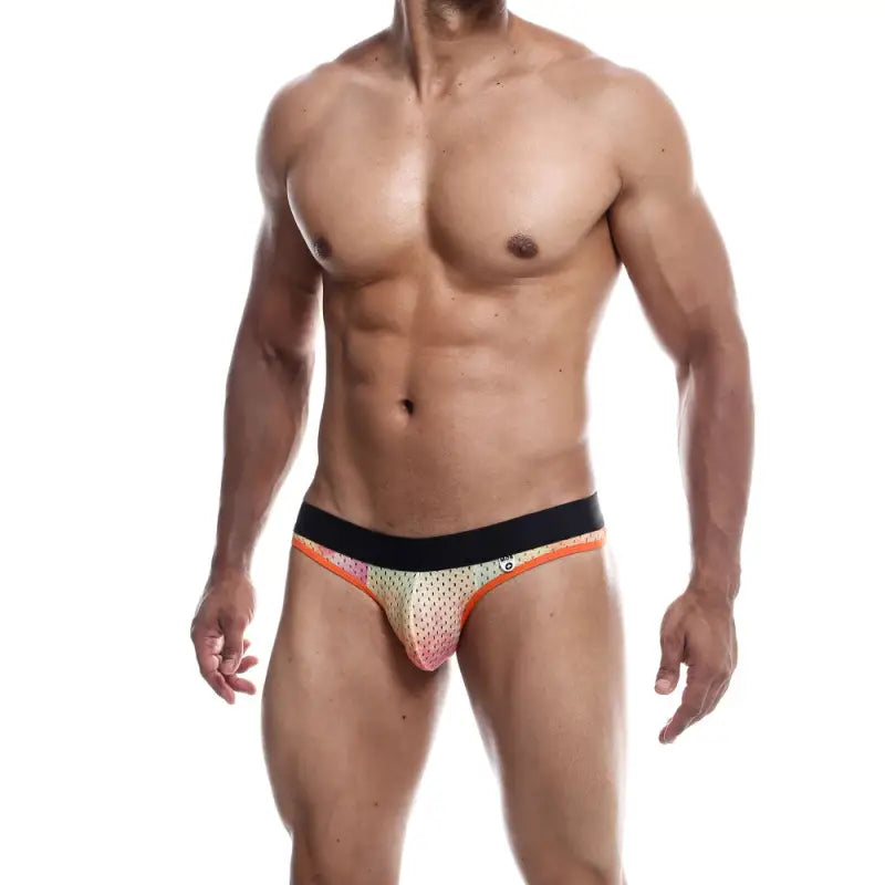 Male Basics Aero Jock Orange Sexual Appeal with Minimal Coverage