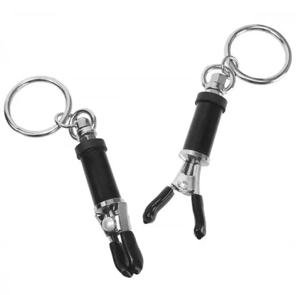 Master Series Bondage Ring Barrel Nipple Clamps for Enhanced Pleasure