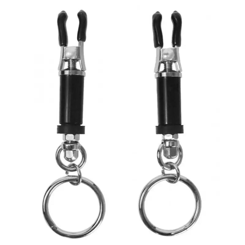 Master Series Bondage Ring Barrel Nipple Clamps for Enhanced Pleasure