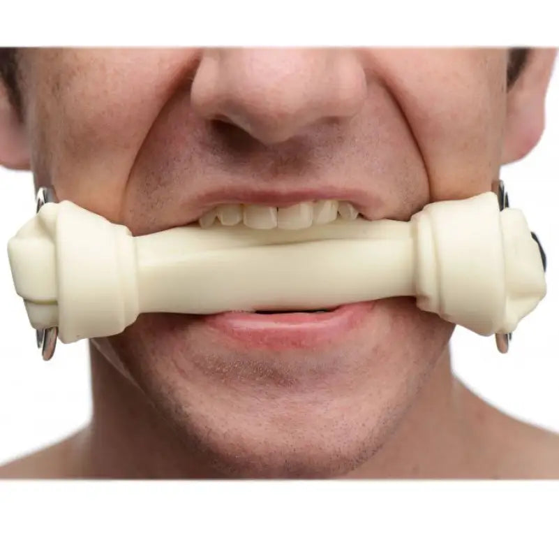 Master Series Silicone Dog Bone Gag for Bondage Enjoyment