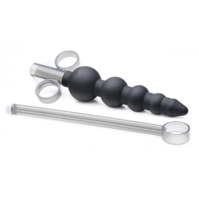 Master Series Silicone Graduated Beads Lube Launcher for Precise Pleasure