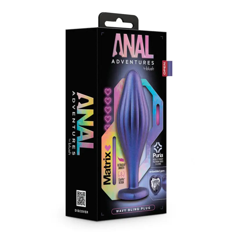 Matrix Wavy Bling Butt Plug for Anal Adventures Matrix Exploration