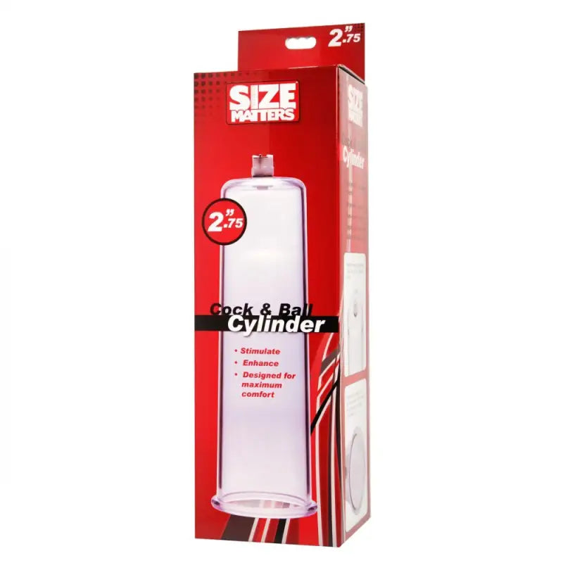 Maximize Pleasure with the Size Matters Ball Cylinder Clear