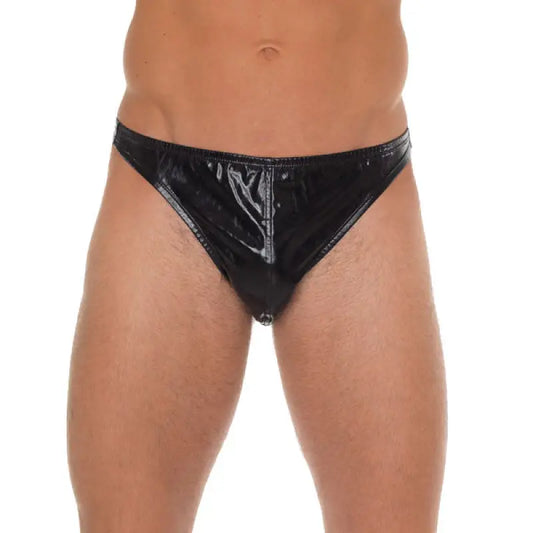 Men Black Shiny G-String for Ultimate Comfort and Style