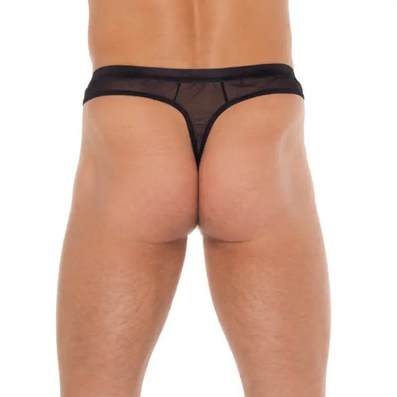 Mens Black Mesh G-String for Ignite Your Passion