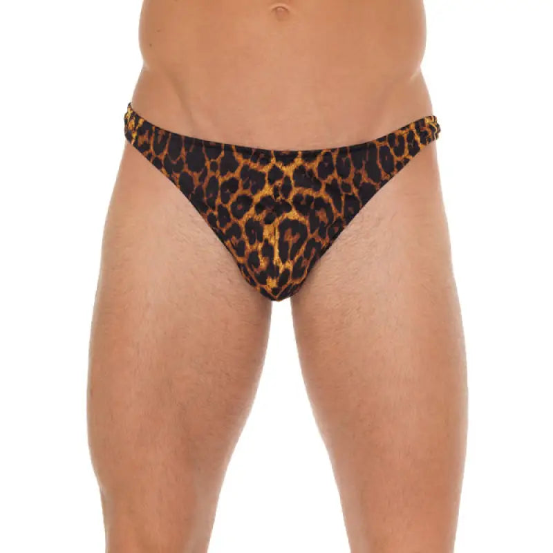 Mens Leopard Print G-String for Ultimate Desires and Comfort