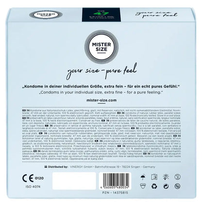 Mister Size 47mm Pure Feel Condoms Natural Regular Options