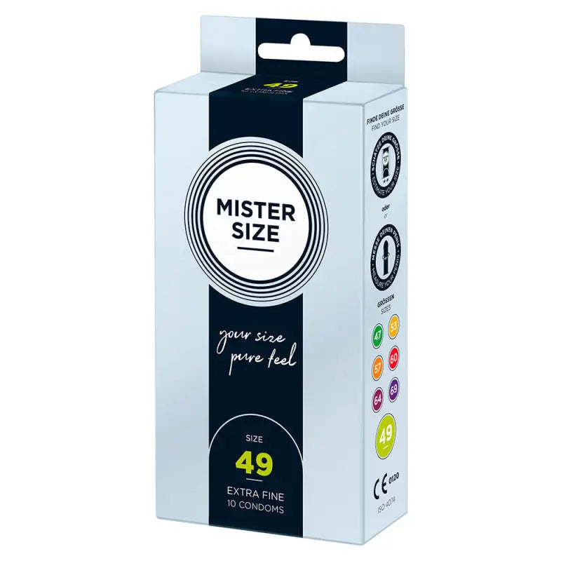 Mister Size 49mm Pure Feel Condoms for Natural and Regular