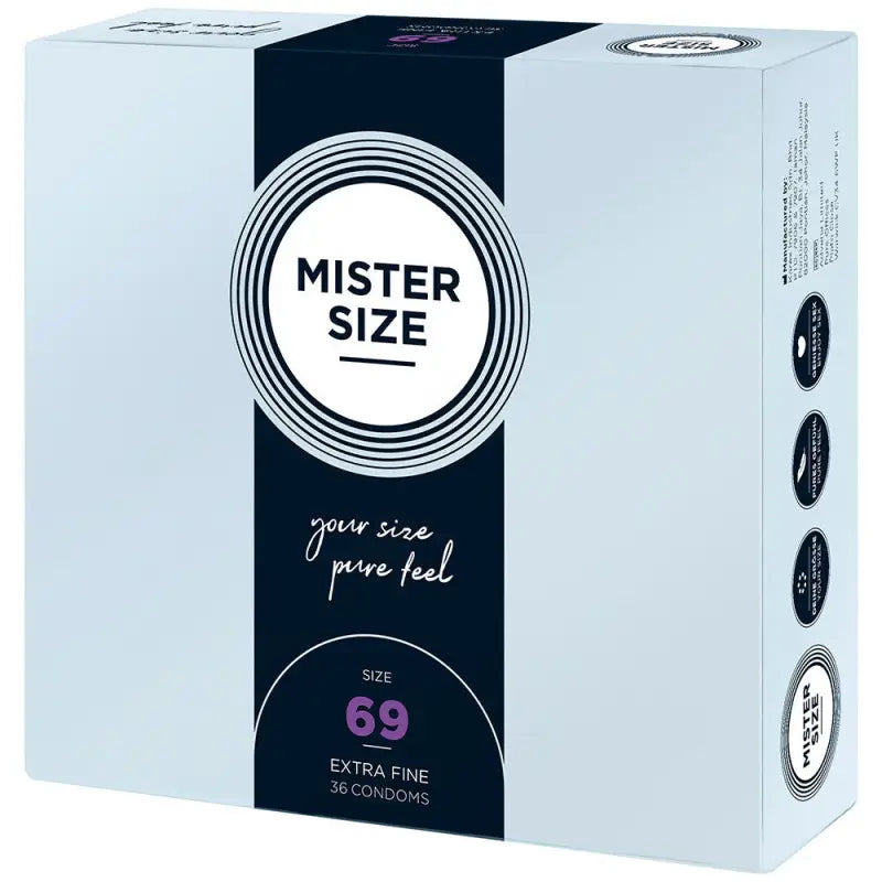 Mister Size 69mm Pure Feel Condoms in Large and X-Large Options