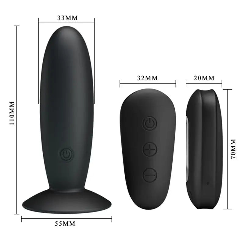 Mr Play Remote Control Vibrating Anal Plug with 12 Vibration Modes