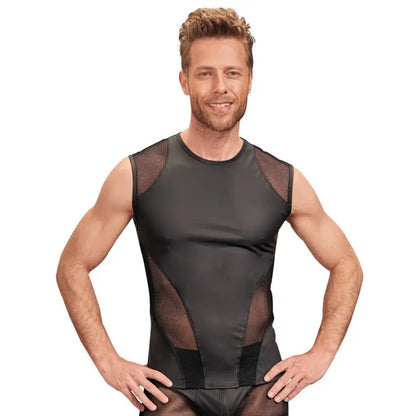 NEK Matte Look Sleeveless Shirt Black with Net Inserts for Extreme Comfort