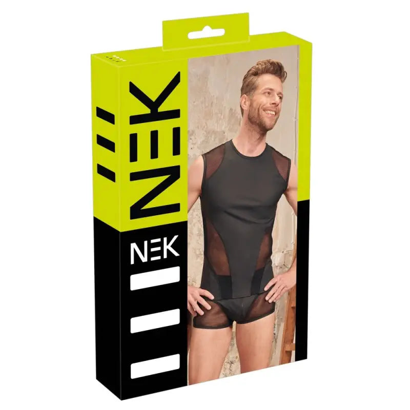 NEK Matte Look Sleeveless Shirt Black with Net Inserts for Extreme Comfort