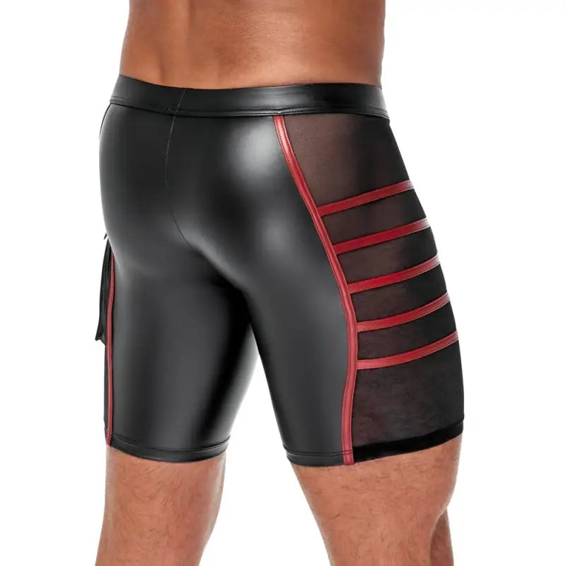 NEK Shorts with Contrasting Red Stripes and Flap Pocket for Comfort