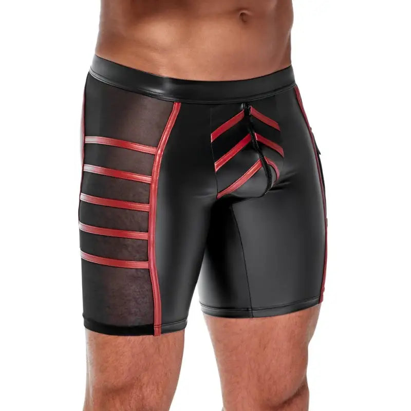 NEK Shorts with Contrasting Red Stripes and Flap Pocket for Comfort