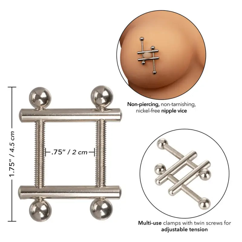 Nipple Grips Crossbar for Intense Pleasure and Sensation