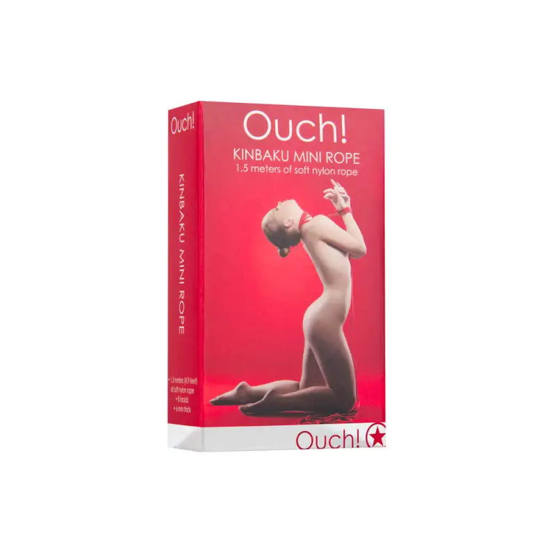 Ouch 1.5 Meters Kinbaku Mini Rope Red for Bondage and Restraints
