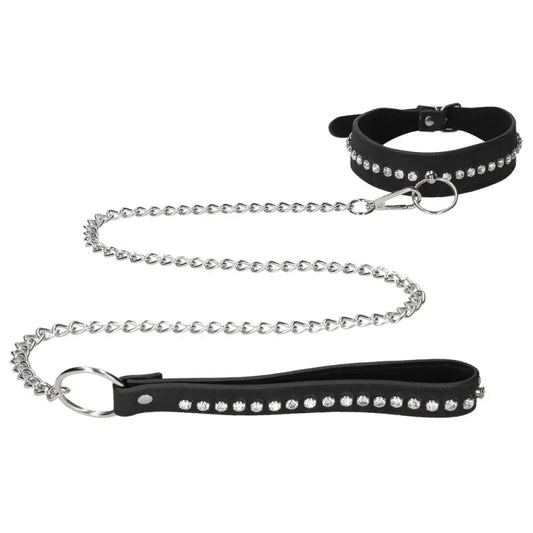 Ouch Diamond Studded Collar for Bondage and Play
