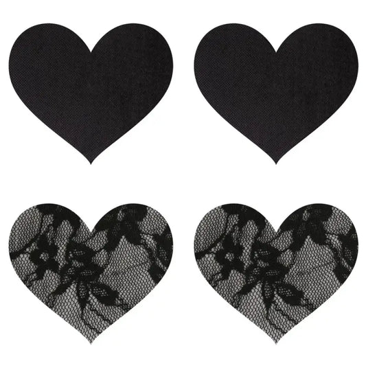 Peekaboo Pasties Satin and Lace Hearts for Elevated Intimate Moments