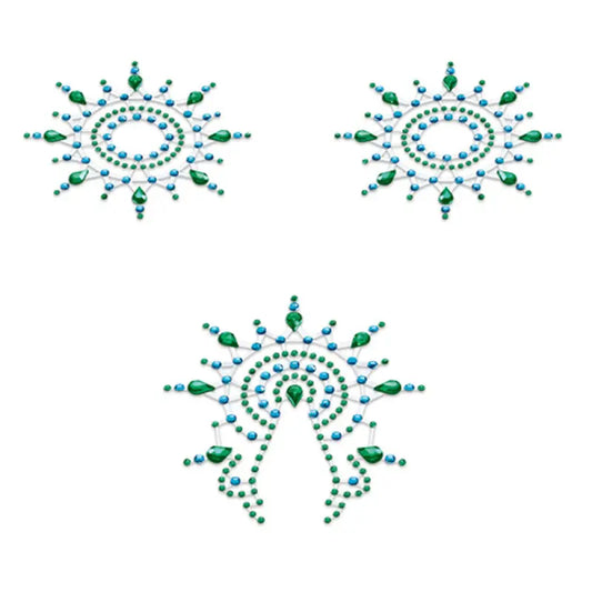 Petits Joujoux Gloria Nipple and Vagina Pasties in Green