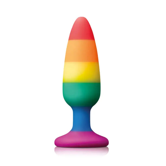 Pride Pleasure Plug Rainbow Medium in Satin-Smooth Silicone