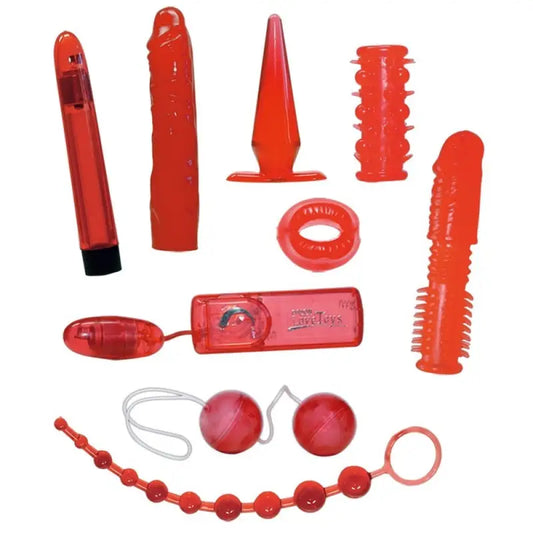 Red Roses Sex Kit with Nine Stimulation Devices for Ultimate Pleasure
