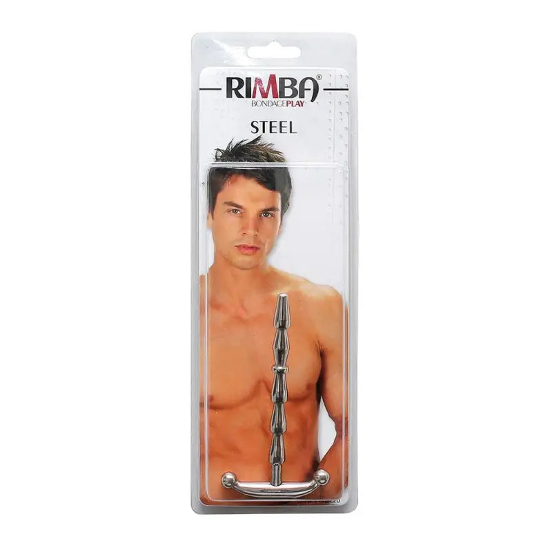 Rimba Bondage Play Ribbed Urethral Stick for Cock and Ball Bondage