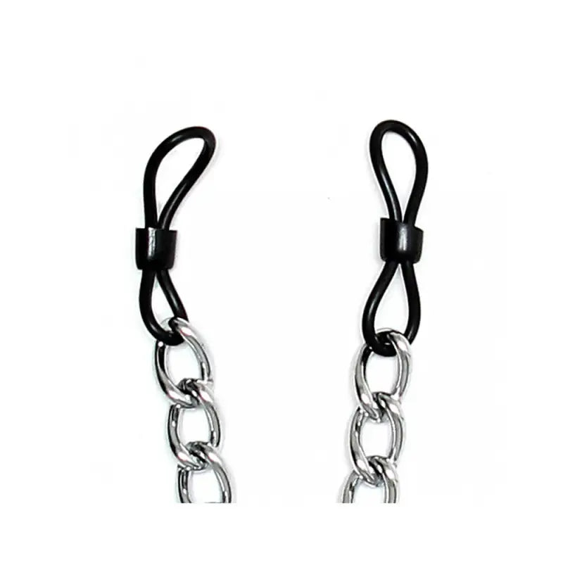 Rimba Silver Nipple Clamps with Chain for Enhanced Pleasure