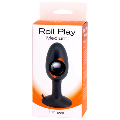 Roll Play Medium Unisex Butt Plug with Internal Rolling Ball