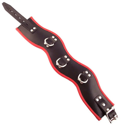 Rouge Garments Black and Red Padded Posture Collar for Enhanced Comfort