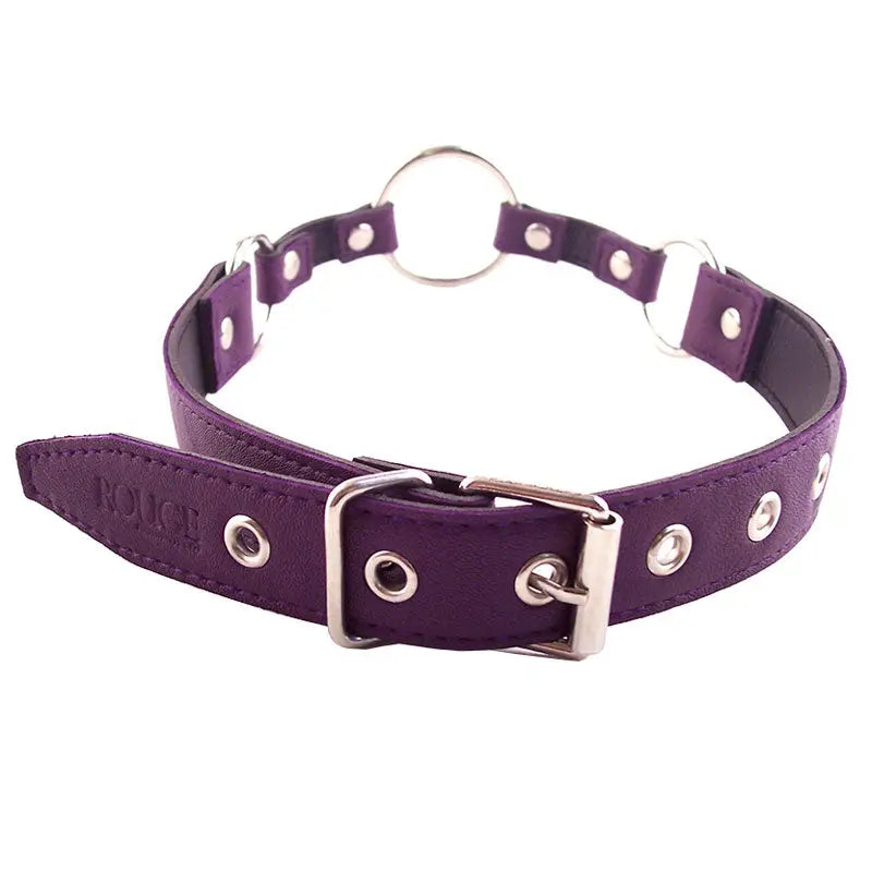Rouge Garments O Ring Gag in Purple with Adjustable Strap