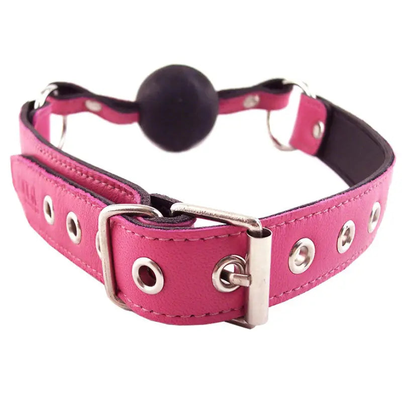 Rouge Garments Pink Ball Gag for Enhanced Pleasure and Satisfaction