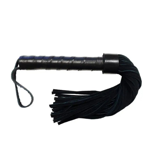 Rouge Leather Handle Suede Flogger for Enhanced Intimate Experiences